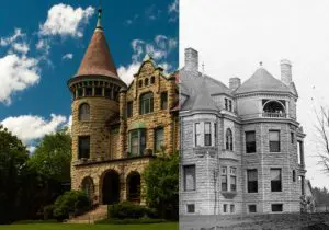 Castle La Crosse Bed and Breakfast - Then and Now