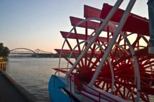 A paddlewheeler on the Mississippi River - one of the best things to do in La Crosse, WI This Summer
